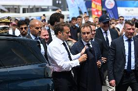 President Macron At Paris Air Show - Le Bourget