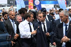 President Macron At Paris Air Show - Le Bourget