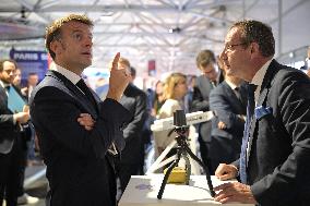 President Macron At Paris Air Show - Le Bourget
