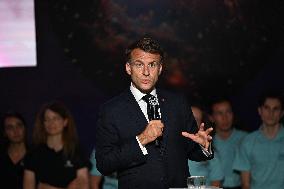 President Macron At Paris Air Show - Le Bourget