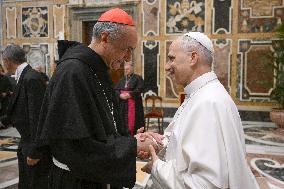 Pope Leo XIV Meets Franciscans and Trinitarians - Vatican