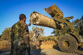 Iranian Ballistic Missile Remains - Israel