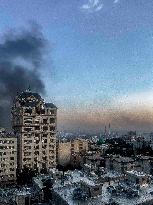 Smoke Rises After Israeli Strike on State Media Building - Iran