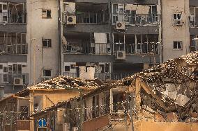 Aftermath Of Iranian Ballistic Missile Strike - Israel