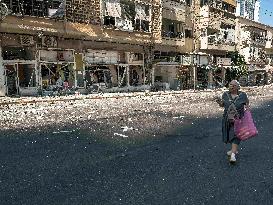 Aftermath Of Iranian Ballistic Missile Strike - Israel