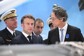 President Macron Visit To Safran Stand At Paris Air Show - Le Bourget
