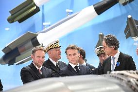 President Macron Visit To Safran Stand At Paris Air Show - Le Bourget