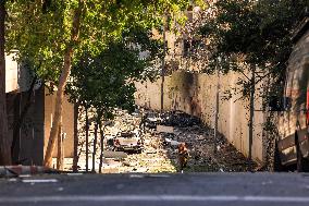 Aftermath Of Iranian Ballistic Missile Strike - Israel