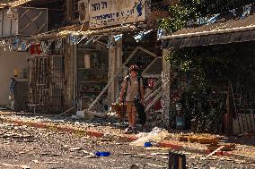 Aftermath Of Iranian Ballistic Missile Strike - Israel