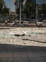 Aftermath Of Iranian Ballistic Missile Strike - Israel