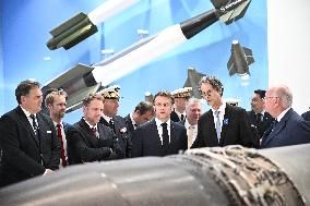 President Macron Visit To Safran Stand At Paris Air Show - Le Bourget