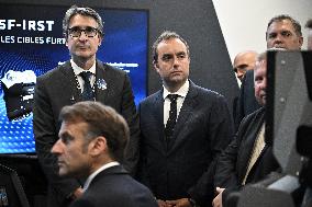 President Macron Visit To Thales Stand At Paris Air Show - Le Bourget