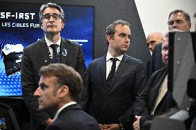 President Macron Visit To Thales Stand At Paris Air Show - Le Bourget