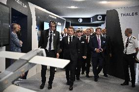 President Macron Visit To Thales Stand At Paris Air Show - Le Bourget