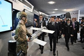 President Macron Visit To Thales Stand At Paris Air Show - Le Bourget