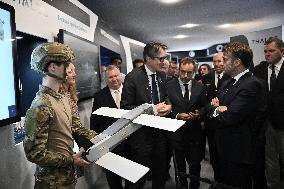 President Macron Visit To Thales Stand At Paris Air Show - Le Bourget