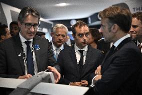 President Macron Visit To Thales Stand At Paris Air Show - Le Bourget