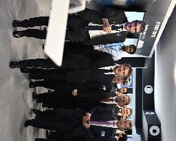 President Macron Visit To Thales Stand At Paris Air Show - Le Bourget