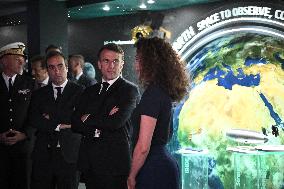 President Macron Visit To Thales Stand At Paris Air Show - Le Bourget