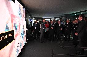 President Macron Visit To Thales Stand At Paris Air Show - Le Bourget