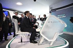 President Macron Visit To Thales Stand At Paris Air Show - Le Bourget