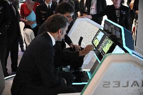 President Macron Visit To Thales Stand At Paris Air Show - Le Bourget