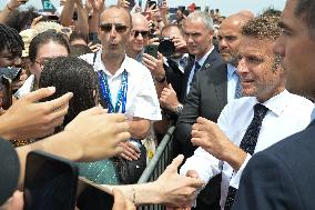 President Macron At Paris Air Show - Le Bourget