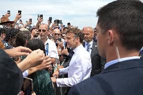 President Macron At Paris Air Show - Le Bourget