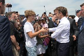 President Macron At Paris Air Show - Le Bourget