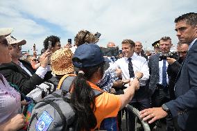 President Macron At Paris Air Show - Le Bourget