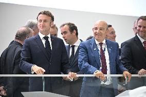 President Macron Visit To Dassault Aviation stand At Paris Air Show - Le Bourget