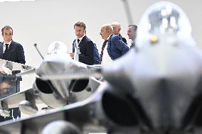 President Macron Visit To Dassault Aviation stand At Paris Air Show - Le Bourget