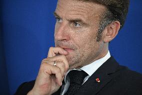 President Macron at Air France-KLM and Groupe ADP Partnership Signing at Paris Air Show - Le Bourget