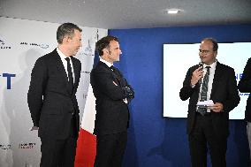 President Macron at Air France-KLM and Groupe ADP Partnership Signing at Paris Air Show - Le Bourget