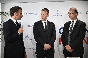 President Macron at Air France-KLM and Groupe ADP Partnership Signing at Paris Air Show - Le Bourget