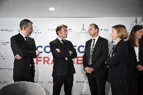President Macron at Air France-KLM and Groupe ADP Partnership Signing at Paris Air Show - Le Bourget