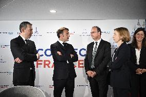 President Macron at Air France-KLM and Groupe ADP Partnership Signing at Paris Air Show - Le Bourget