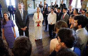 Spanish Royal Couple At College of Europe - Belgium