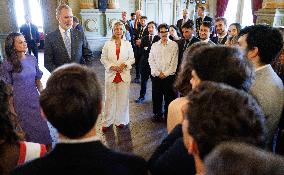 Spanish Royal Couple At College of Europe - Belgium