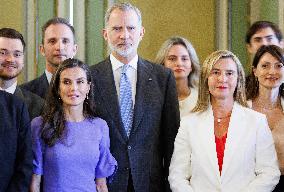 Spanish Royal Couple At College of Europe - Belgium