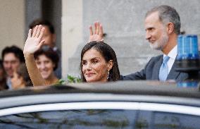 Spanish Royal Couple At College of Europe - Belgium