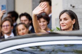Spanish Royal Couple At College of Europe - Belgium