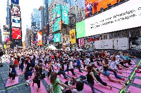 Solstice Yoga in Times Square - NYC