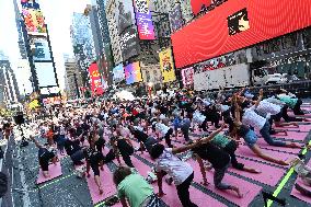 Solstice Yoga in Times Square - NYC