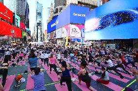 Solstice Yoga in Times Square - NYC
