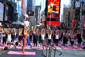 Solstice Yoga in Times Square - NYC