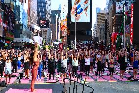 Solstice Yoga in Times Square - NYC