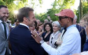 Emmanuel And Brigitte Macron Celebrate France Music Week - Paris