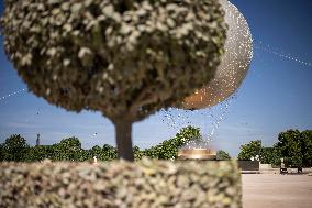 The Olympic Cauldron  at the Tuileries Garden - Paris