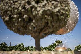 The Olympic Cauldron  at the Tuileries Garden - Paris